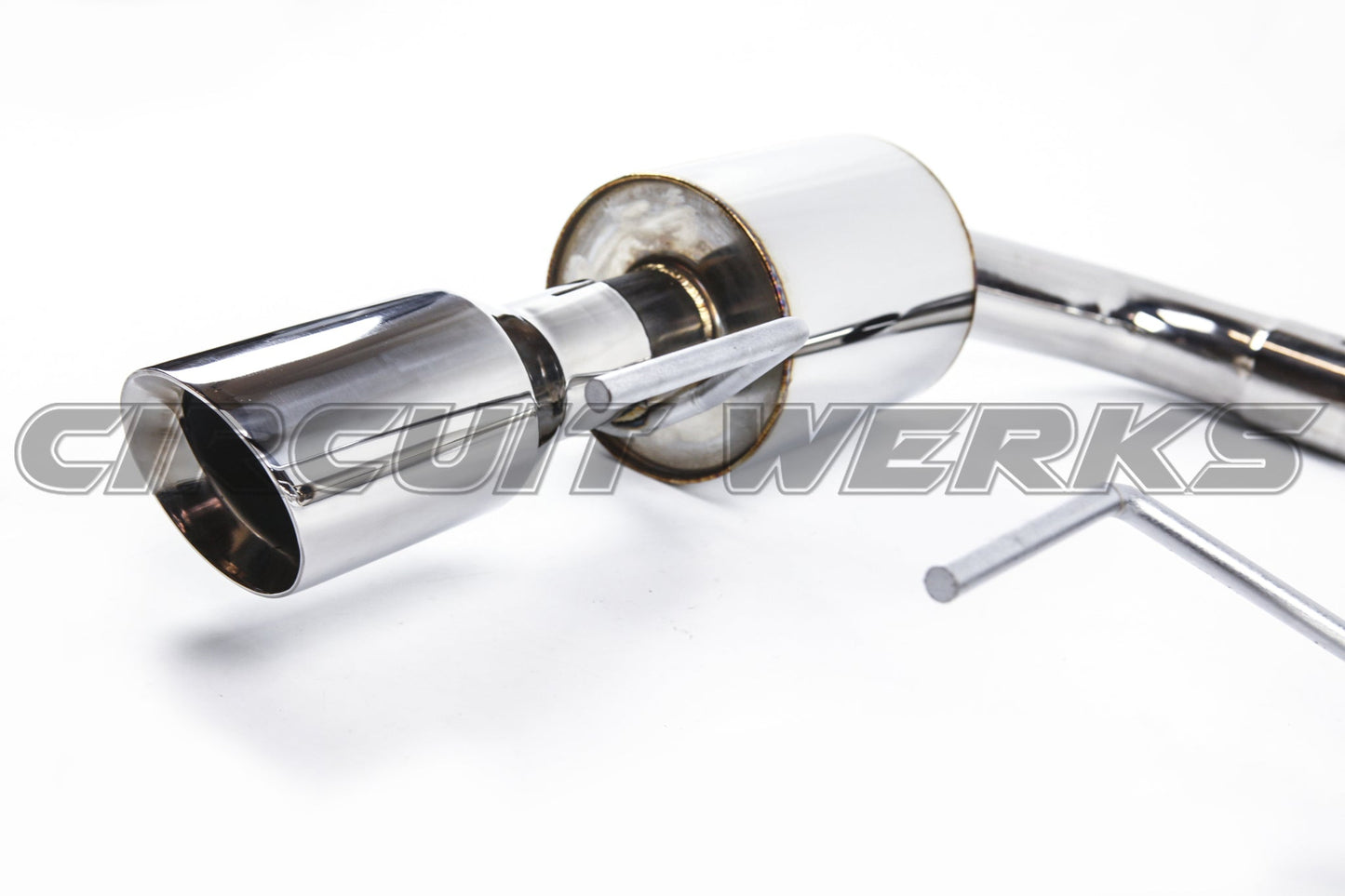 Ford Mustang GT 15-17 Exhaust w/ Dual Mufflers 4" Tips V8 5.0L Thick Walled Tips