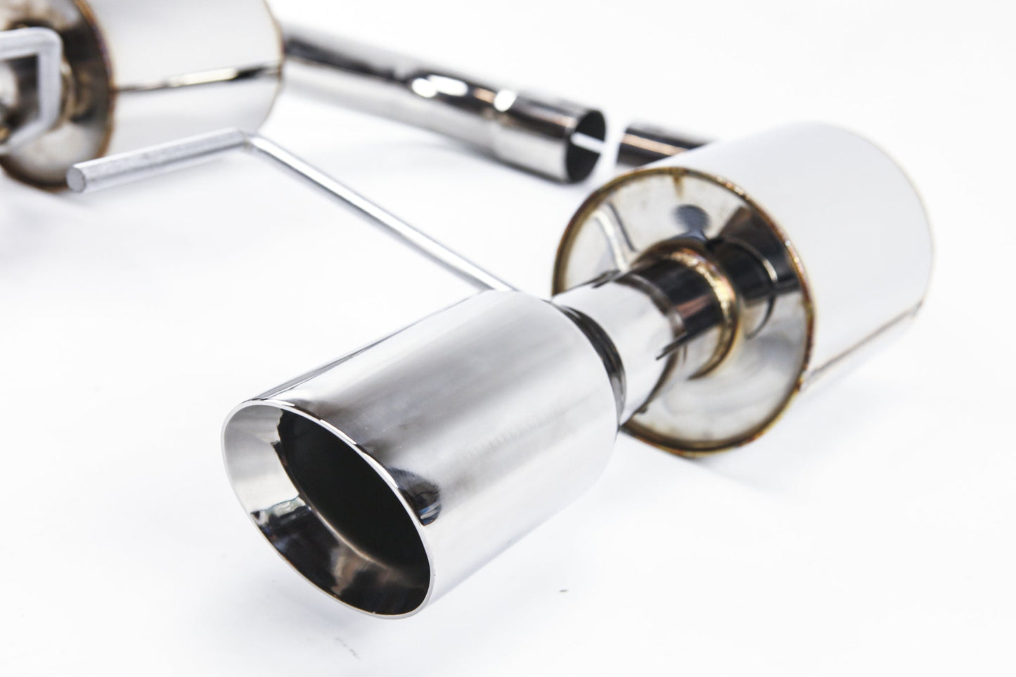 Ford Mustang GT 15-17 Exhaust w/ Dual Mufflers 4" Tips V8 5.0L Thick Walled Tips