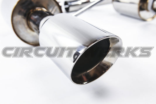 Ford Mustang GT 15-17 Exhaust w/ Dual Mufflers 4" Tips V8 5.0L Thick Walled Tips