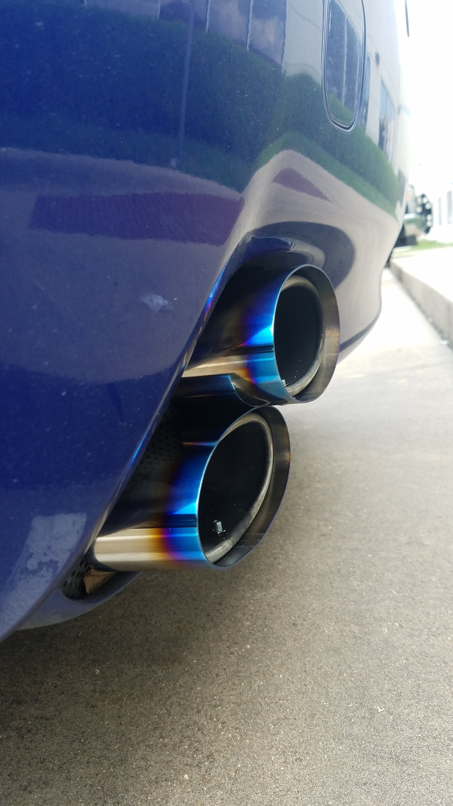 08-14 Lexus ISF Titanium Slip On Tips Angle Cut Exhaust Tip IS-F