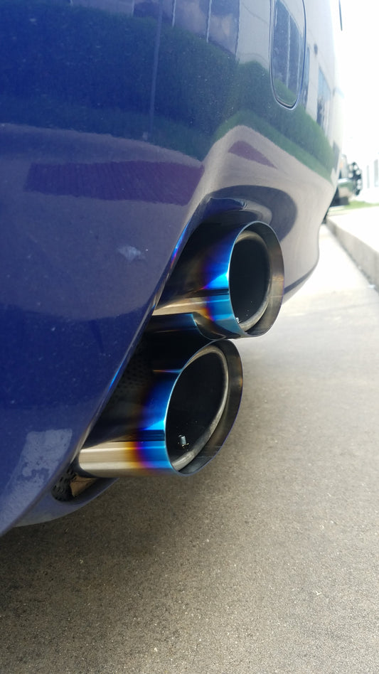 08-14 Lexus ISF Titanium Slip On Tips Angle Cut Exhaust Tip IS-F