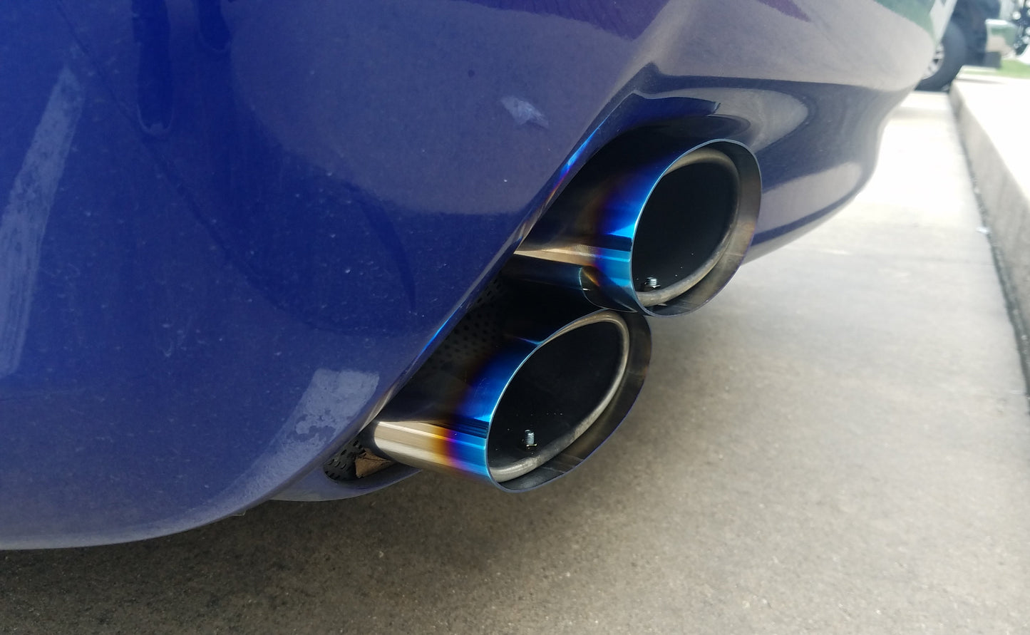 08-14 Lexus ISF Titanium Slip On Tips Angle Cut Exhaust Tip IS-F
