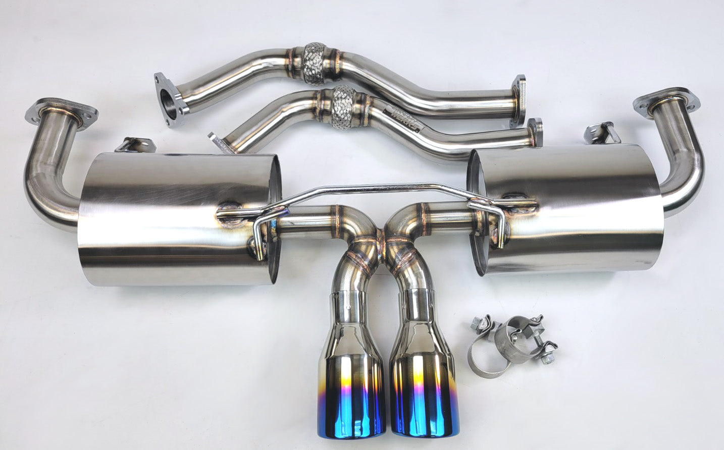 2005-2008 Porsche Boxster Cayman 987 V1.5 Exhaust with X Pipe with Burnt Tips 987.1