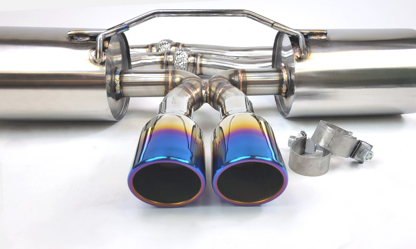 2005-2008 Porsche Boxster Cayman 987 V1.5 Exhaust with X Pipe with Burnt Tips 987.1