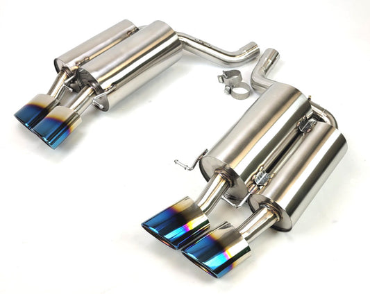 2006-2010 BMW M5 (E60) Dual Muffler Axle Back Exhaust System with Burnt Tips