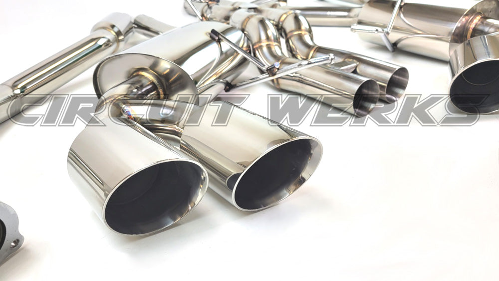 2015+ Porsche Macan GTS, S, Turbo Polished Tip Complete Downpipe Test Pipe and Exhaust