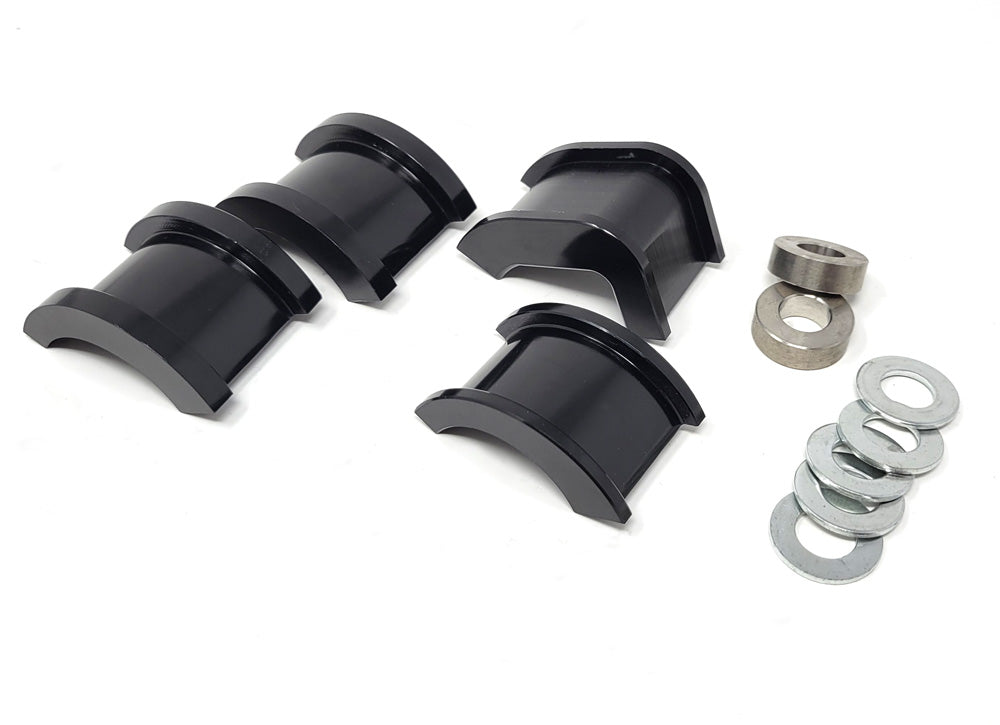 Solid Aluminum Steering Rack Bushing Set Nissan S13 240sx Silvia Black 1984-1993