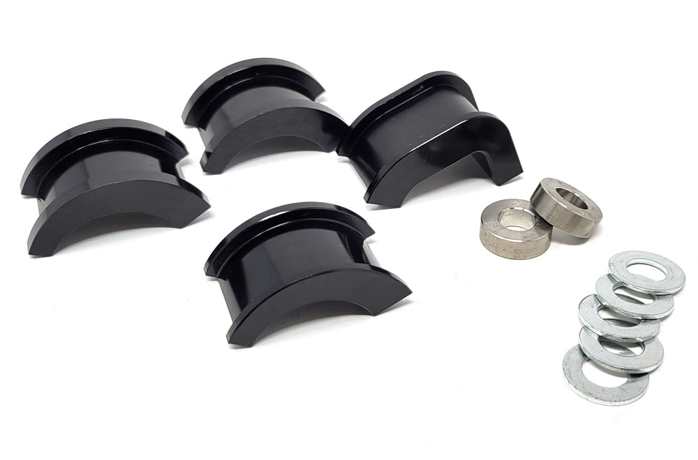 Solid Aluminum Steering Rack Bushing Set Nissan S13 240sx Silvia Black 1984-1993
