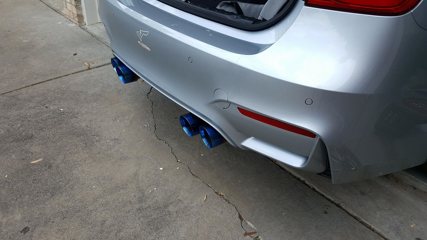 2015+ BMW F80 M3 / F82 M4 Titanium Slip On Angle Cut Exhaust Tip