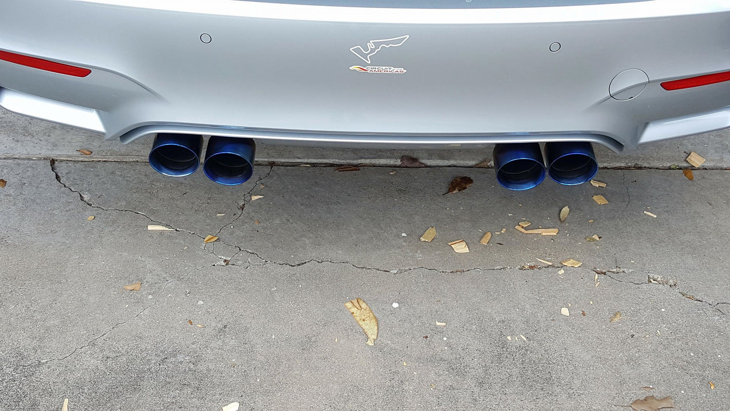 2015+ BMW F80 M3 / F82 M4 Titanium Slip On Angle Cut Exhaust Tip