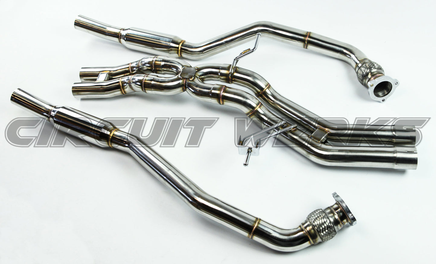 2015+ Porsche Macan GTS, S, Turbo Polished Tip Complete Downpipe Test Pipe and Exhaust