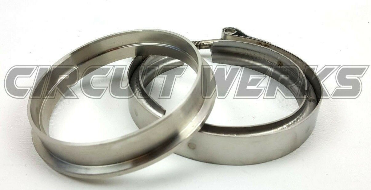 Borg Warner 4.62" Clamp & Stainless Steel Flange Kit S400 Turbo Exhaust Pipe