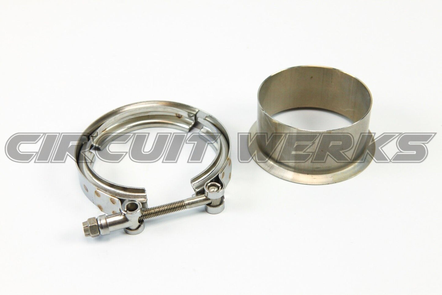 Borg Warner 3.5" Front Pipe Clamp & Stainless Steel SX S360 S300 S200 Flange Kit