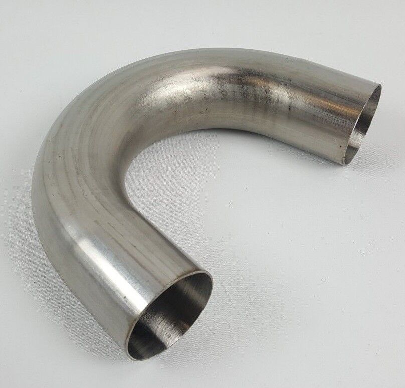 2.25" /57 mm Universal 180º Mandrel Bent Weldable 16 gauge Stainless Pipe Piping