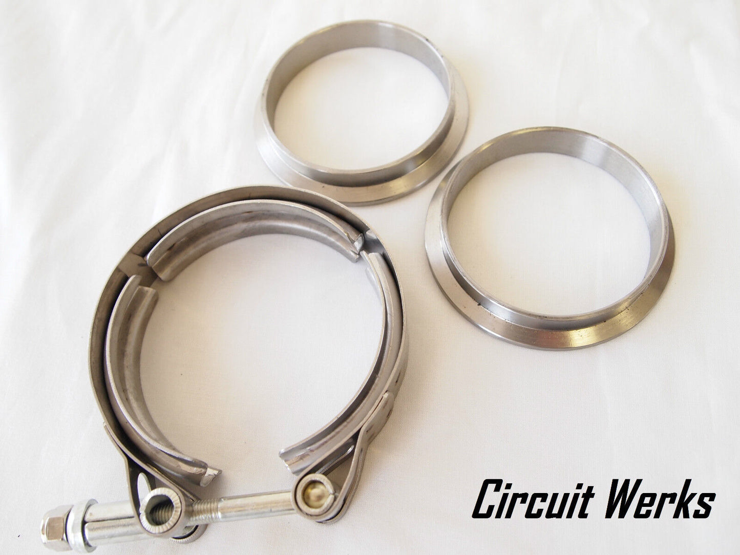 3" / 76mm V-Band Clamp & Flange Kit for Custom Exhaust Front Pipe Turbo Mid Pipe
