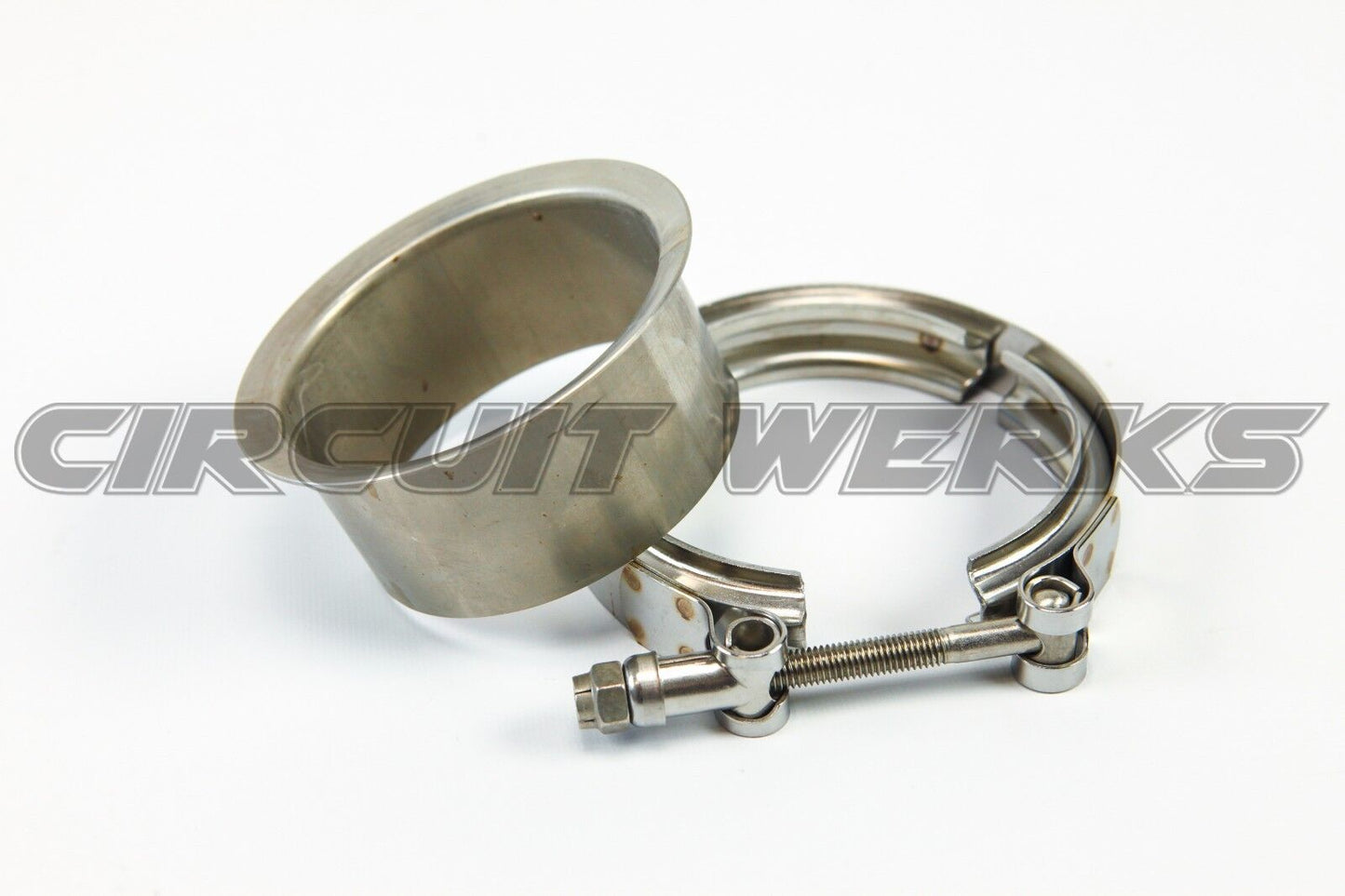 Borg Warner 3.5" Front Pipe Clamp & Stainless Steel SX S360 S300 S200 Flange Kit