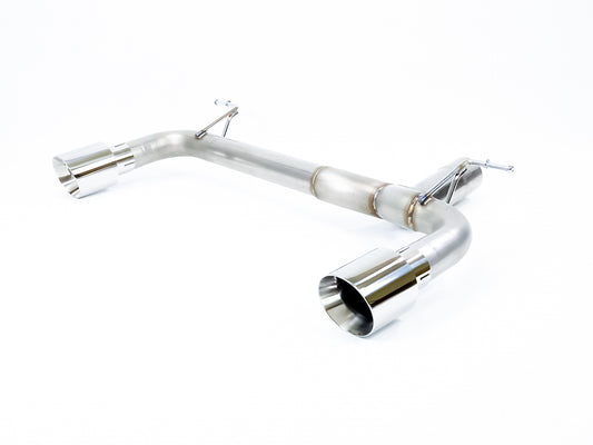 2012-2015 BMW 335i (F30) Mufflerless Axle Back Exhaust Polished Tips