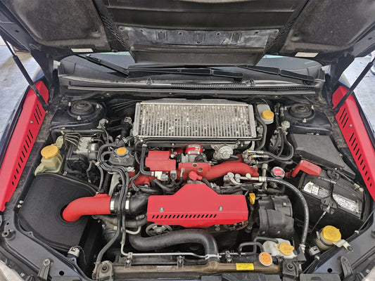 2015-2017 Subaru WRX STI 2.5L Cold Air Intake - Wrinkle Red