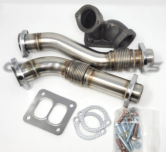 FORD F350 94-97 Stainless Up Pipe kit Bellows POWERSTROKE OBS Diesel 7.3L Turbo