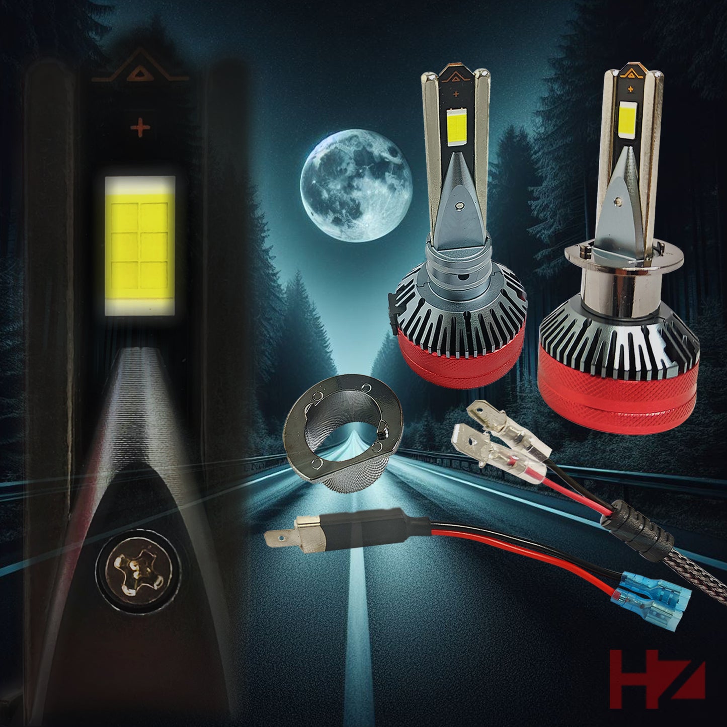 H1 LED Headlight Bulb Conversion x2