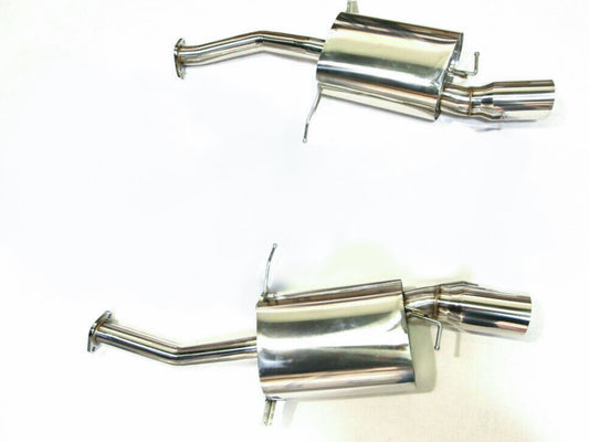 07-10 BMW 335i Turbo Dual Exit Mufflered Axle Back Section ONLY Thick Walled Tips