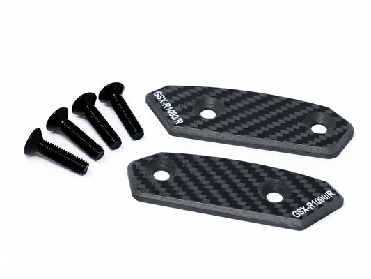 2017-2025 Suzuki GSX-R 1000 Carbon Fiber Mirror Block Off Plates