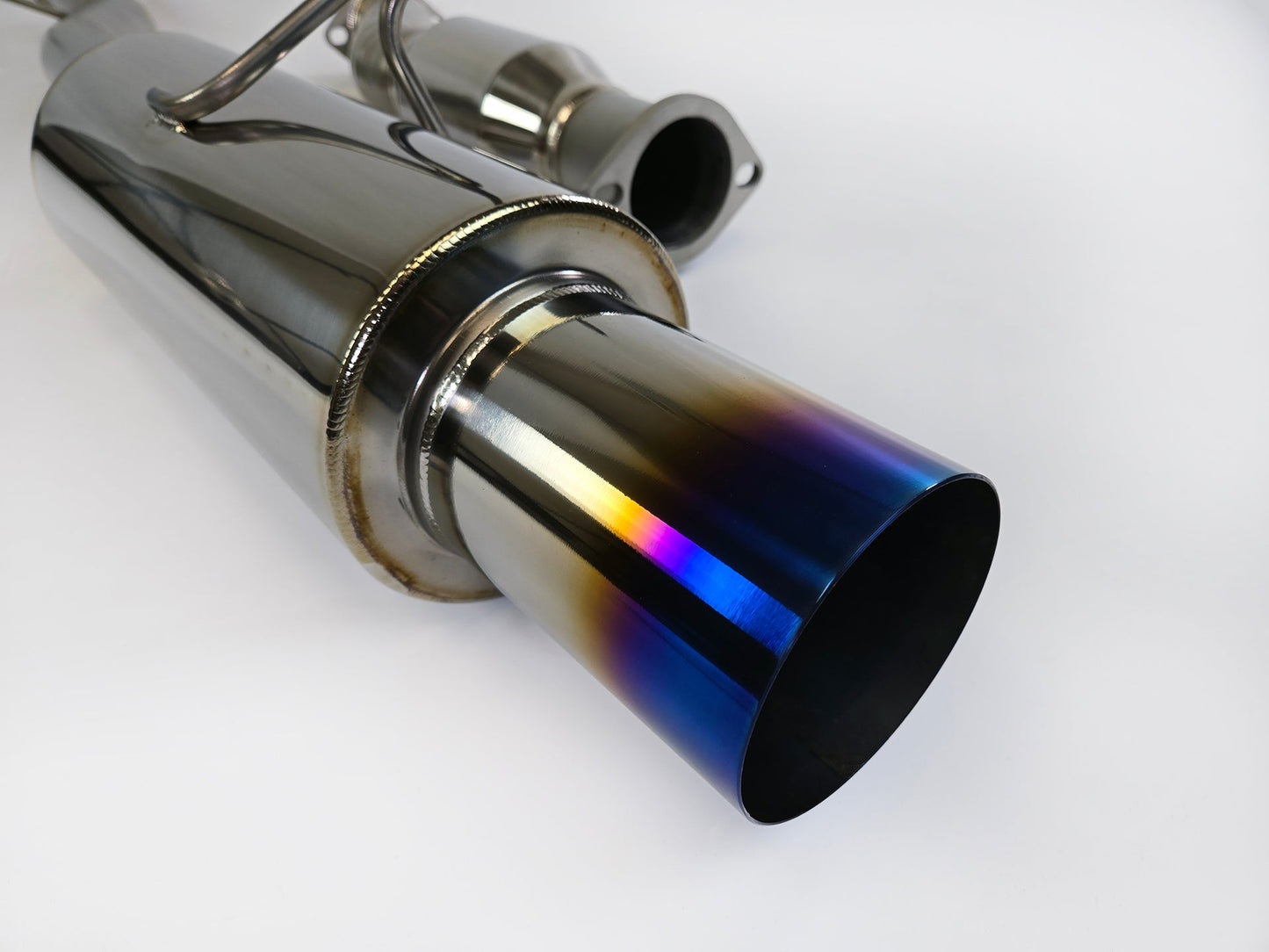 03-09 Nissan 350Z Z33 Titanium Burnt Tip Single Muffler 4" Exit Catback Exhaust System