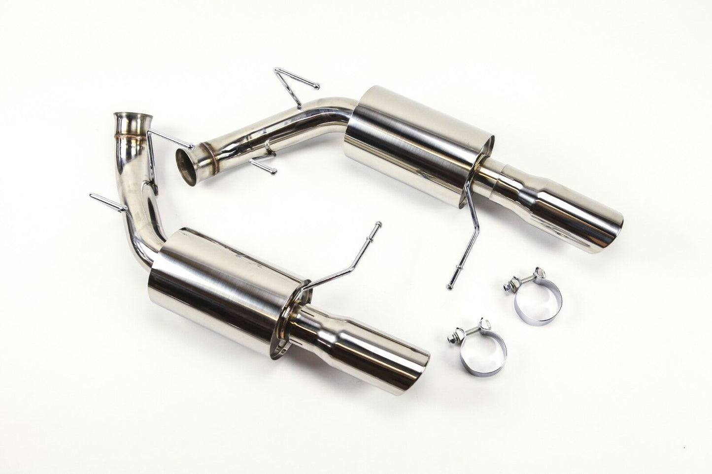 Ford Mustang V8 5.0L Axle Back Muffler Exhaust with Rolled Tips GT Stainless 11-14