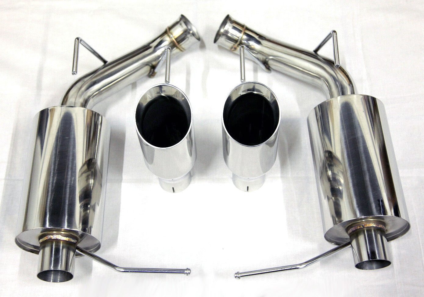 Trident Ford Mustang 2011-2014 V6 3.7L Axle Back Muffler Exhaust Thick Wall Tips