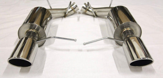 Trident Ford Mustang 2011-2014 V6 3.7 3.7L Axle Back Muffler Exhaust Rolled Tips