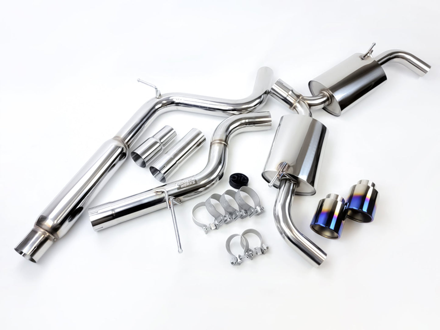 2022-2025 Volkswagen Golf GTI MK8 Catback Exhaust Burnt Tip