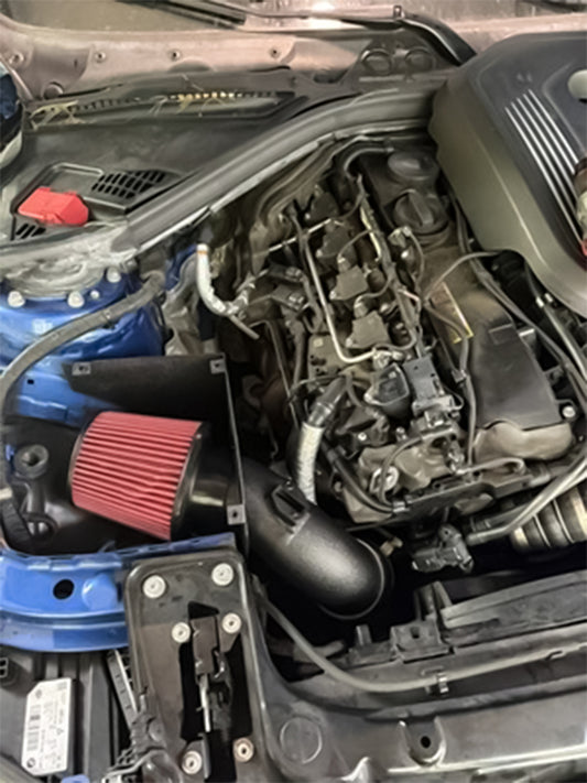 2016-2019 BMW 140I 240I 340I 440I 3.0L B58 Cold Air Intake Wrinkle Black