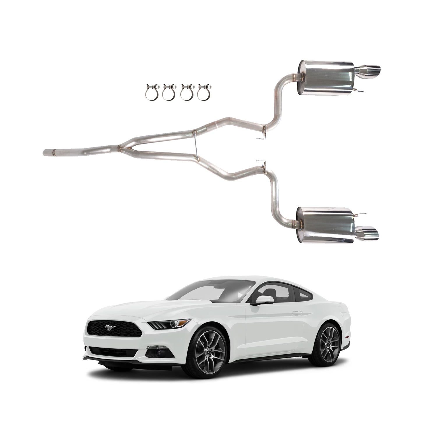 2015-2023 Ford Mustang Ecoboost 2.3T Catback Without Active Exhaust