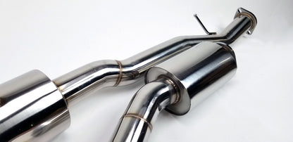 03-09 Nissan 350Z Z33 Burnt Tip Single Muffler 4" Exit Catback Exhaust System