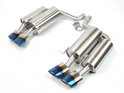 2006-2010 BMW M5 (E60) Dual Muffler Axle Back Exhaust System with Burnt Tips