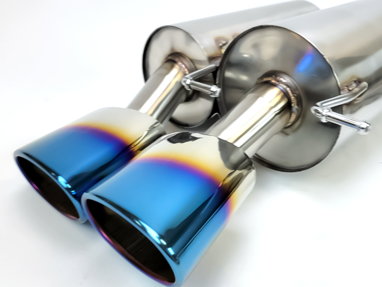 2006-2010 BMW M5 (E60) Dual Muffler Axle Back Exhaust System with Burnt Tips