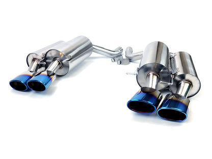 2006-2010 BMW M5 (E60) Dual Muffler Axle Back Exhaust System with Burnt Tips