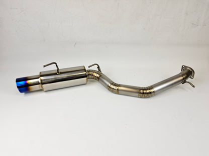 09-21 Nissan 370Z Z34 Titanium Burnt Tip Single Exit Muffler 4.5" Catback Exhaust System