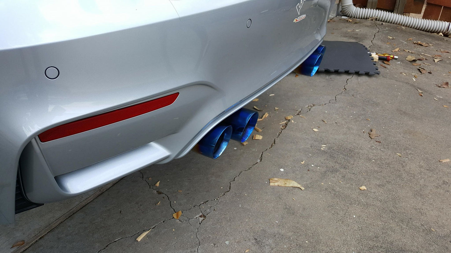 2015+ BMW F80 M3 / F82 M4 Titanium Slip On Angle Cut Exhaust Tip