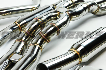 2015+ Porsche Macan GTS, S, Turbo Polished Tip Complete Downpipe Test Pipe and Exhaust