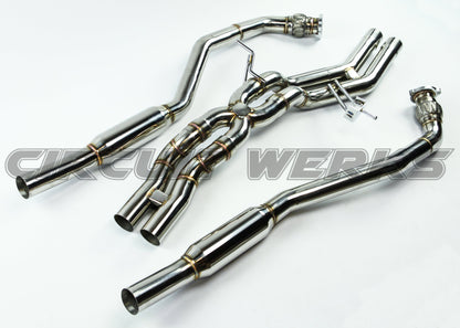 2015+ Porsche Macan GTS, S, Turbo Polished Tip Complete Downpipe Test Pipe and Exhaust