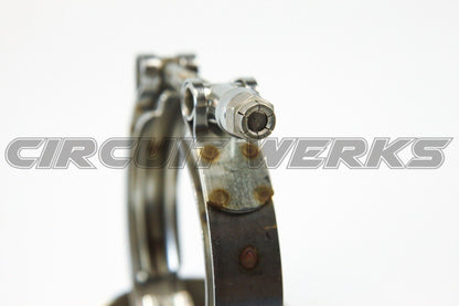 Borg Warner 3.5" Front Pipe Clamp & Stainless Steel SX S360 S300 S200 Flange Kit