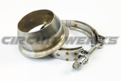 Borg Warner 3" Downpipe Clamp & Stainless Steel SX S360 S200 S300 Flange Kit
