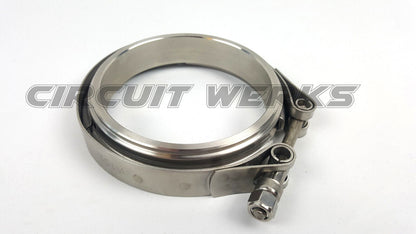 Borg Warner 3.5" Clamp & Stainless Steel V-Band Flange Kit Turbine Housing 105mm