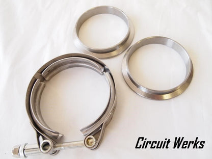 2.25" / 57mm V-Band Clamp & Flange Kit for Custom Mid Front Pipe Pipe Exhaust