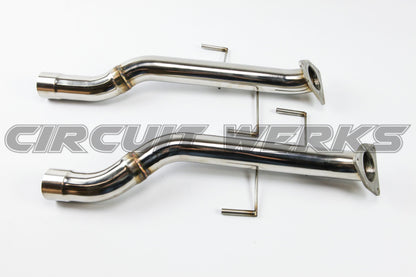 2002-2007 Porsche 955 Cayenne Turbo/Turbo S Straight Lower Race Test Pipes