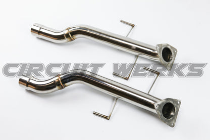 2002-2007 Porsche 955 Cayenne Turbo/Turbo S Straight Lower Race Test Pipes