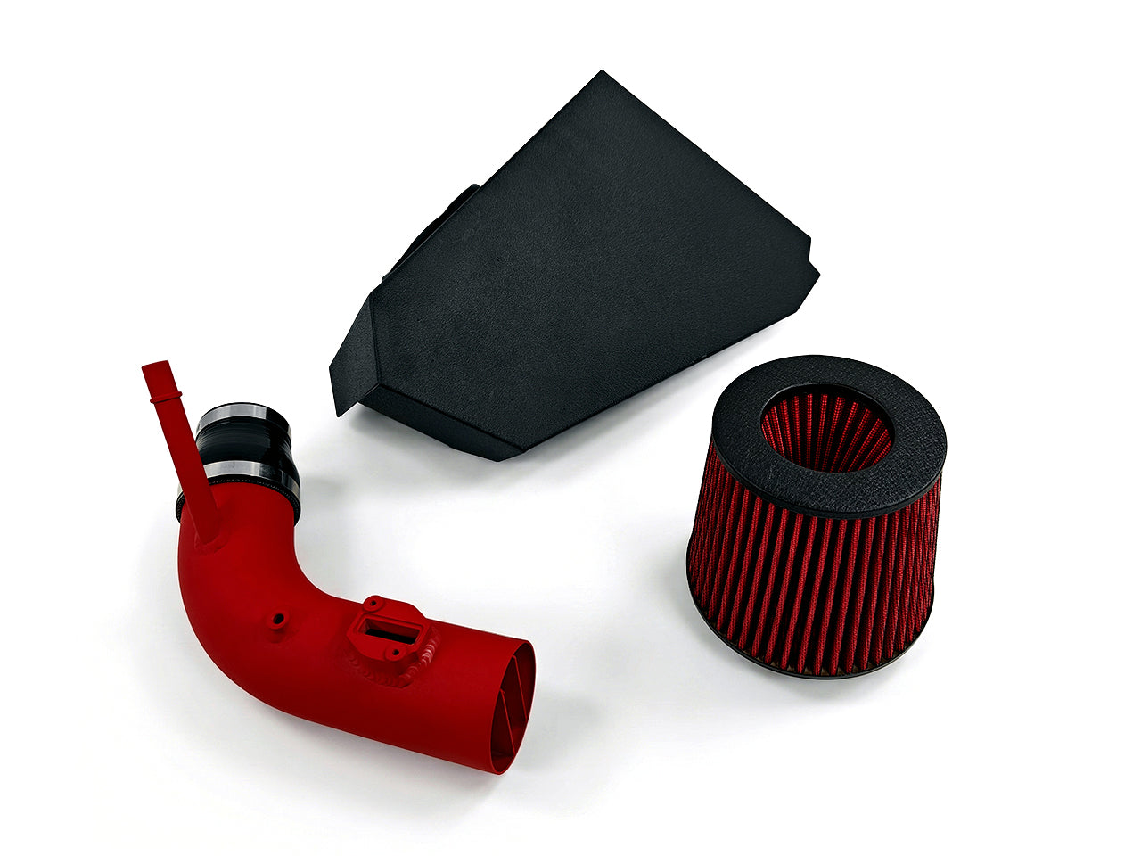 2013-2019 Cadillac ATS 2.0L Turbo Cold Air Intake - Wrinkle Red