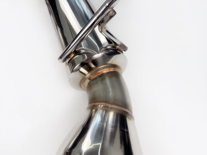 2008-2013 Infiniti G37 Coupe Resonated Axle Back for OEM Muffler Delete