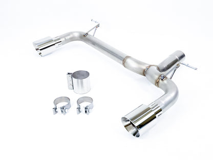 2012-2015 BMW 335i (F30) Mufflerless Axle Back Exhaust Polished Tips